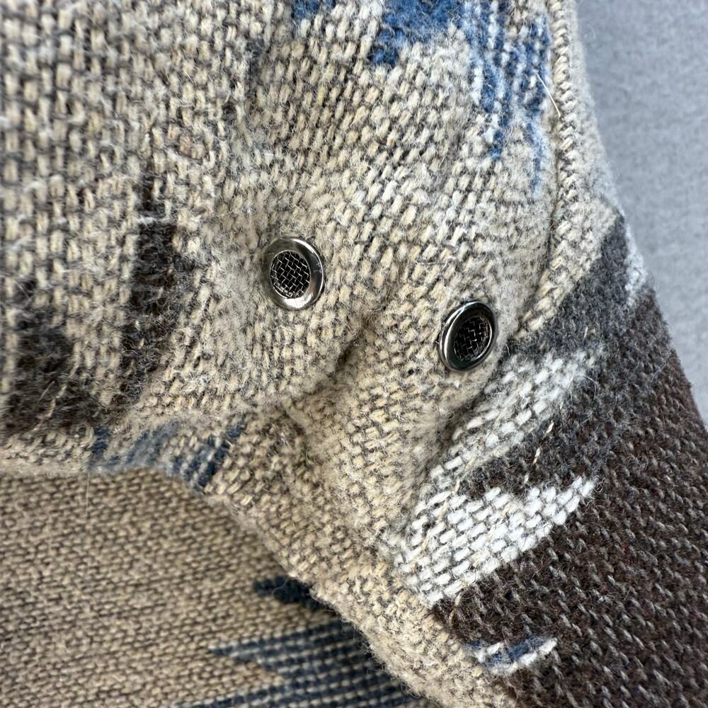 Jachs New York Shacket Men's M Brown Blue Tan Aztec 10% Wool Southwestern EUC - Picture 11 of 16